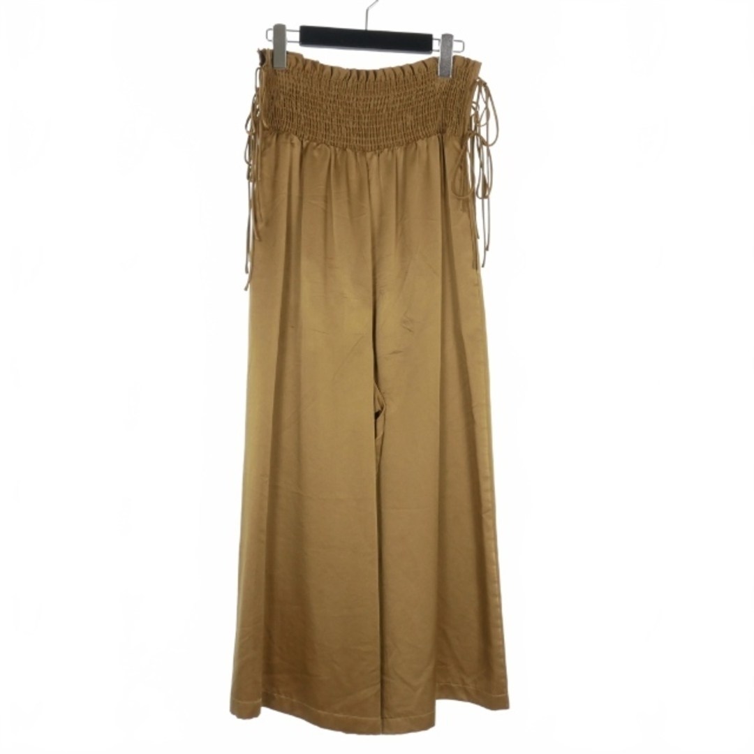 マメクロゴウチ 18SS シルク ワイドパンツ サテン 1 ブラウン 茶 マメクロゴウチ 18SS シルク ワイドパンツ サテン 1 ブラウン 茶
