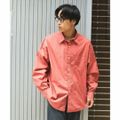 【RED】【S】コットンタイプライター ロングスリーブ レギュラーカラー シャツ