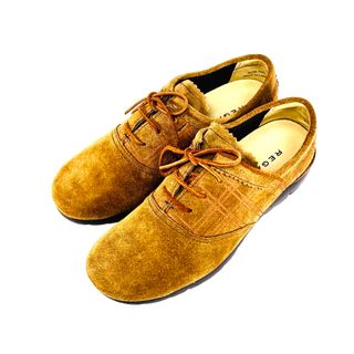 リーガル(REGAL)の【ほぼ新品】REGAL スエード レースアップ ローファー ベージュ 24.0(ローファー/革靴)