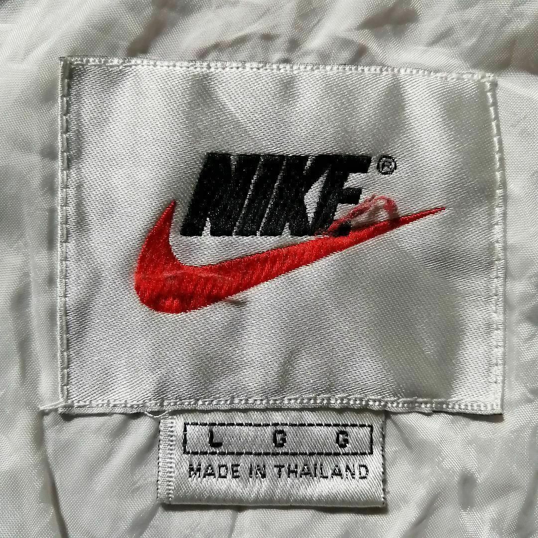 NIKE - 90年代NIKEマルチカラー刺繍ロゴナイロンジャケット黒赤 NIKE - 90年代NIKEマルチカラー刺繍ロゴナイロンジャケット黒赤