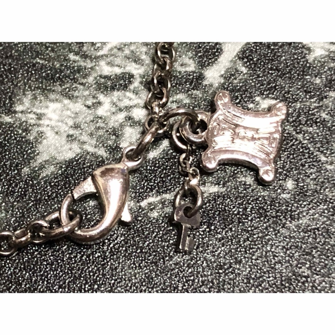 美品 セリーヌ CELINE チャーム ブレスレット マカダム ストーン 美品 セリーヌ CELINE チャーム ブレスレット マカダム ストーン