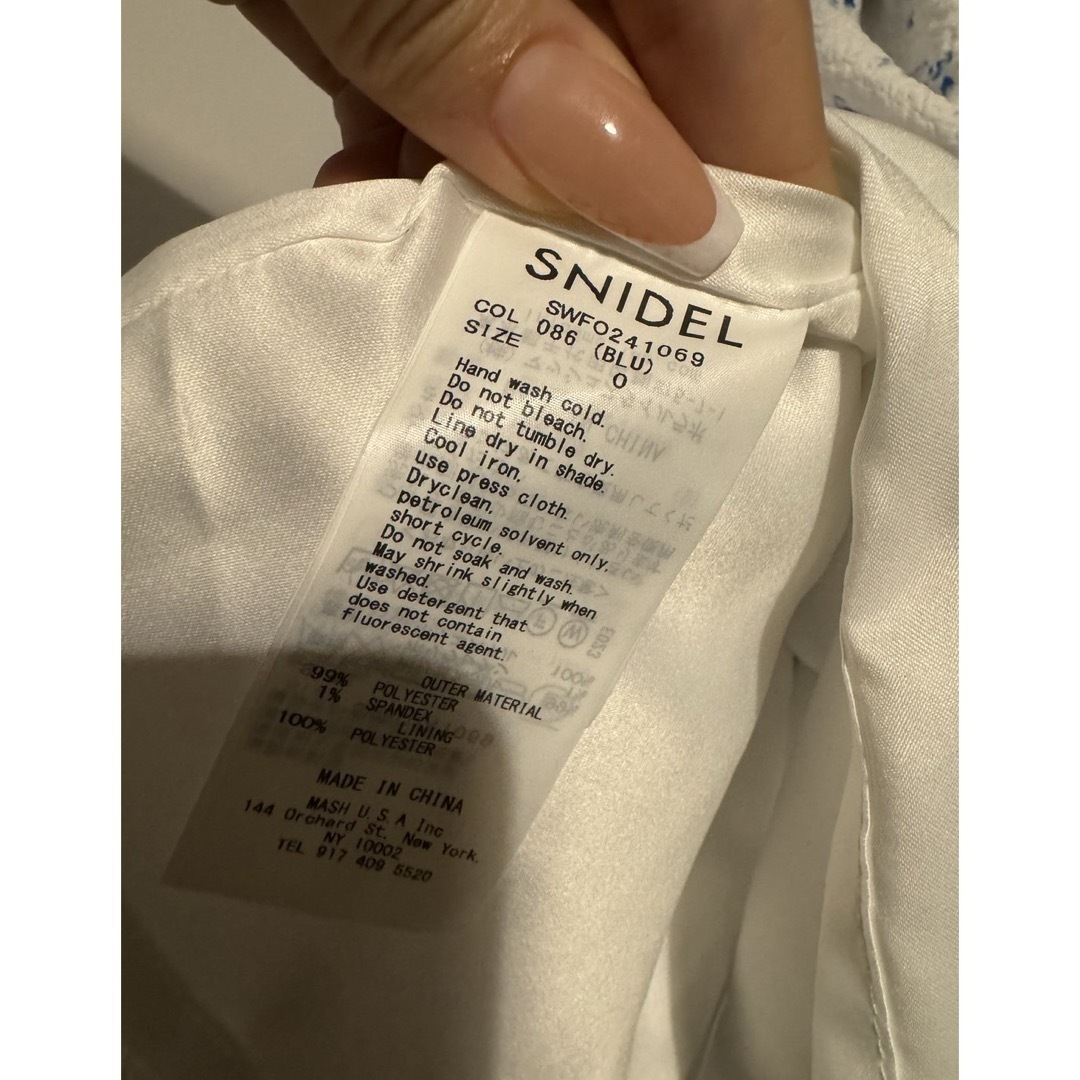 SNIDEL - スナイデル SNIDEL プリントギャザーミニワンピースの SNIDEL - スナイデル SNIDEL プリントギャザーミニワンピースの