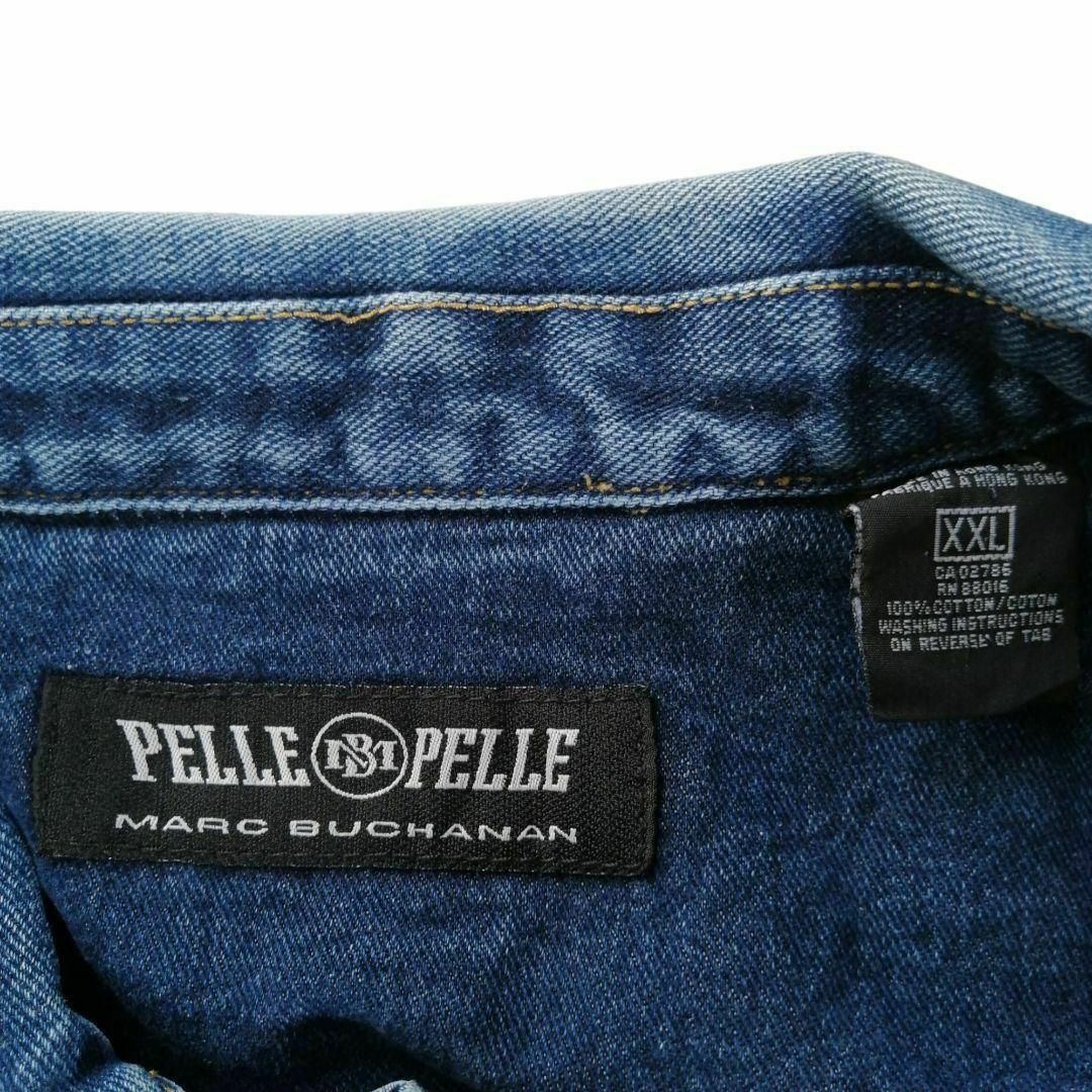 PELLE PELLE - ペレペレ刺繍ロゴオーバーサイズデニムジャケット PELLE PELLE - ペレペレ刺繍ロゴオーバーサイズデニムジャケット
