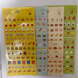 シール　たべられ隊　ジャンクフード　わがし　和菓子　お弁当　パン(シール)