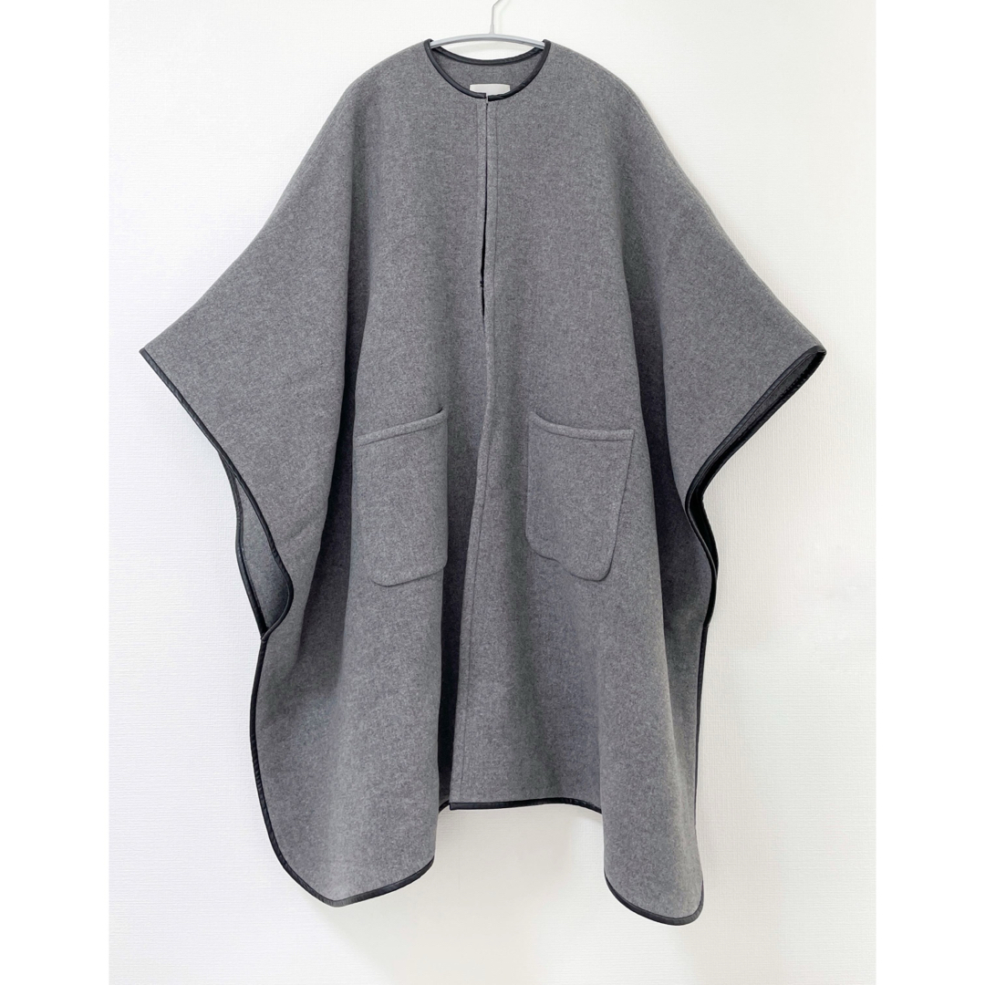 IENA - IENA イエナ カシミヤブレンド ウールトリミングポンチョ IENA - IENA イエナ カシミヤブレンド ウールトリミングポンチョ