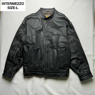 INTERMEZZO - インターメッツォレザージャケット黒茶色ブラック INTERMEZZO - インターメッツォレザージャケット黒茶色ブラック