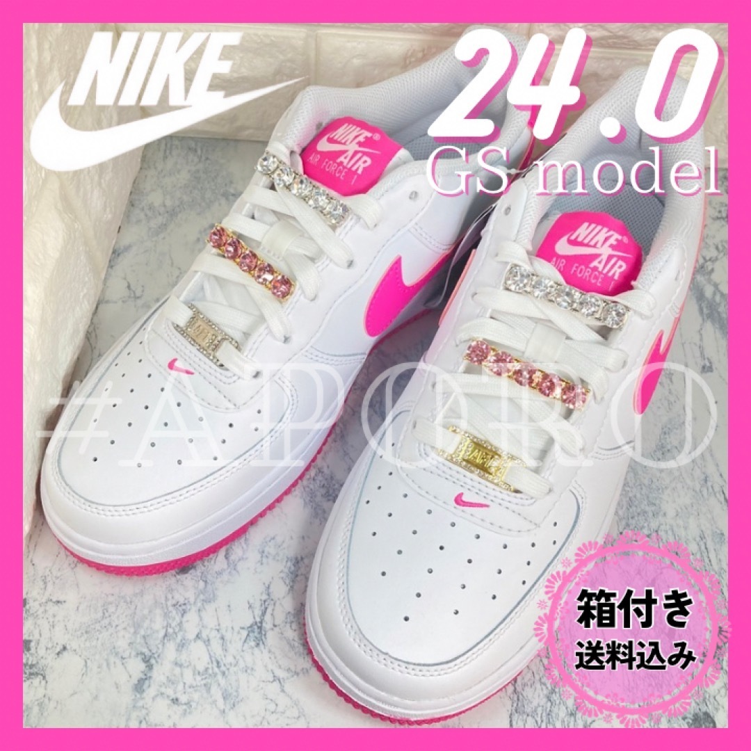 NIKE - 24 NIKE ナイキ AIR FORCE 1 エアフォース1 ピンク NIKE - 24 NIKE ナイキ AIR FORCE 1 エアフォース1 ピンク
