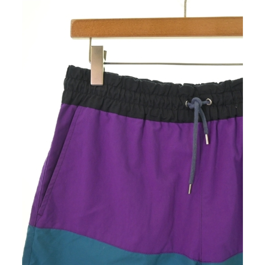 sacai - sacai サカイ ショートパンツ 2(M位) 紫x緑等 【古着 sacai - sacai サカイ ショートパンツ 2(M位) 紫x緑等 【古着