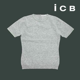 アイシービー(ICB)の08T842☆ iCB relax ウール 半袖ニット セーター 春秋 OL(ニット/セーター)