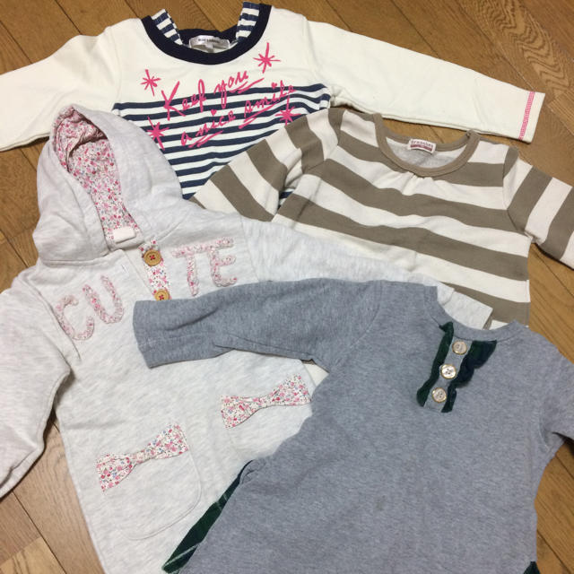 Branshes(ブランシェス)のブランシェスワンピース 他3点 セット キッズ/ベビー/マタニティのキッズ服女の子用(90cm~)(ワンピース)の商品写真