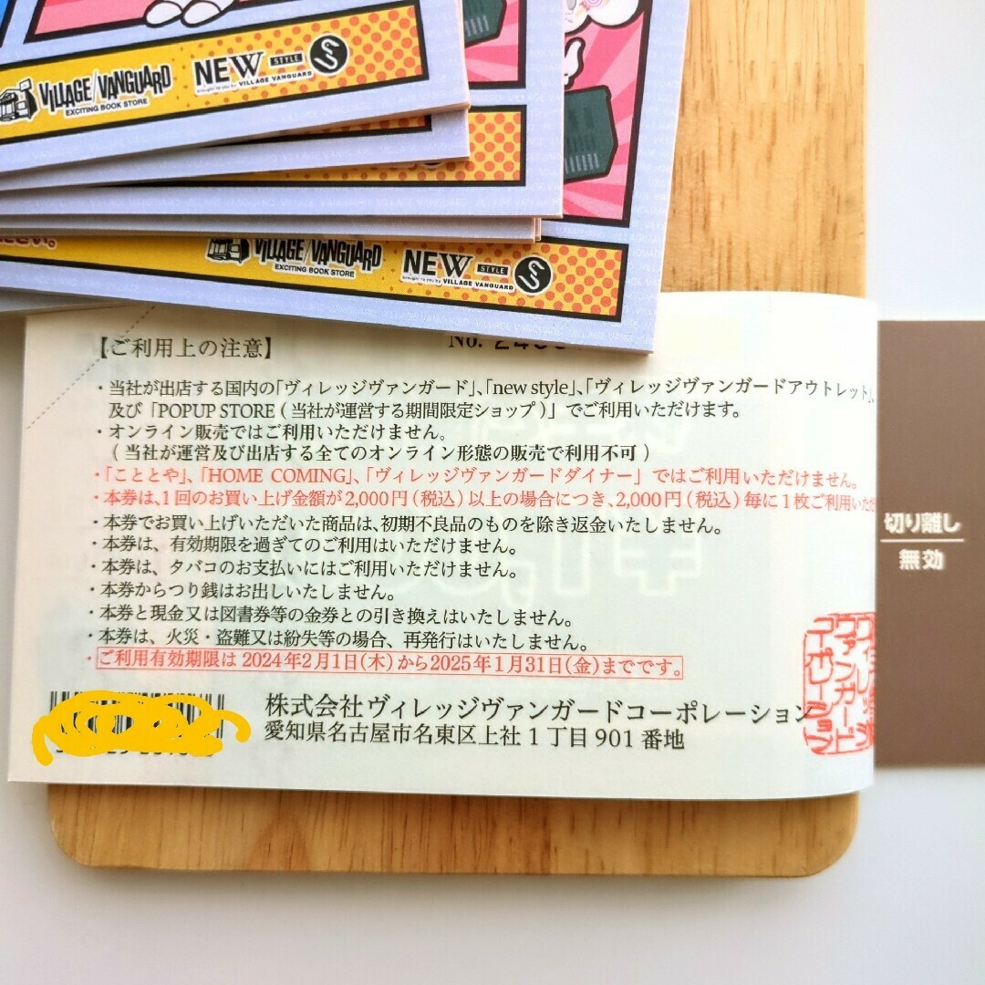 ヴィレッジヴァンガード株主優待【60000円】 ヴィレッジヴァンガード株主優待【60000円】