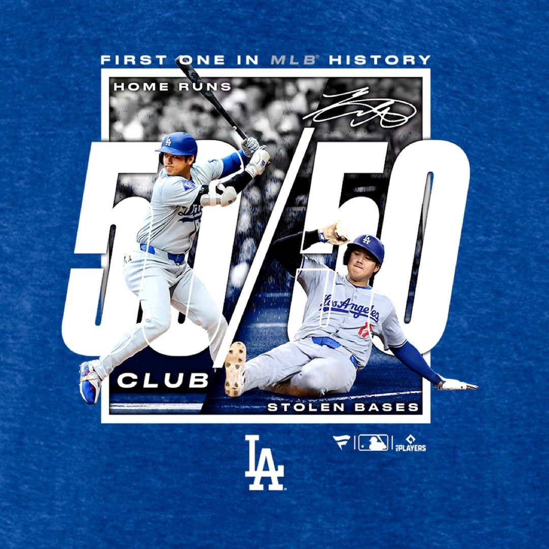 ロサンゼルス ドジャース 大谷翔平 50/50 Tシャツ ロサンゼルス ドジャース 大谷翔平 50/50 Tシャツ