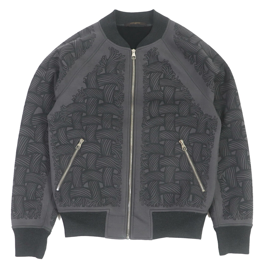 LOUIS VUITTON - 美品□LOUIS VUITTON ルイヴィトン H8Y65WJD5 クリストファー・ネメス スタジャン ブルゾン グレー S イタリア製 正規品 メンズ