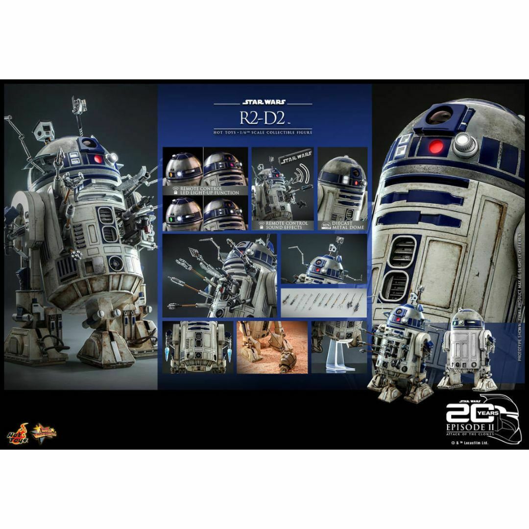 ホットトイズ 1/6 スター・ウォーズ R2-D2 エピソード2 ホットトイズ 1/6 スター・ウォーズ R2-D2 エピソード2
