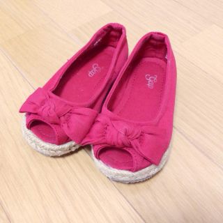 ギャップキッズ(GAP Kids)のリボン♡オープントゥシューズ☻ほぼ新品(その他)