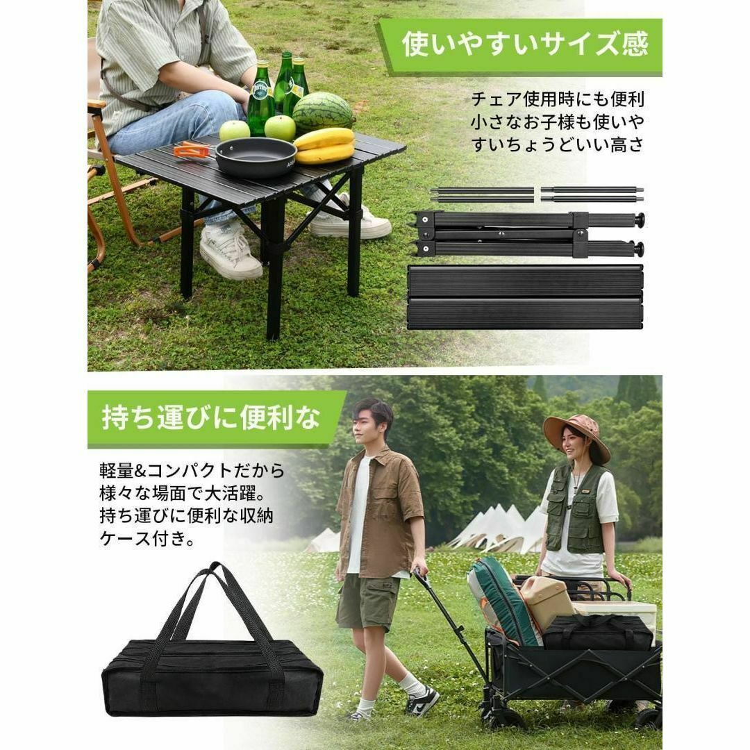 Amazon.co.jp: BLACK DOG (黒犬) アウトドアテーブル アルミ