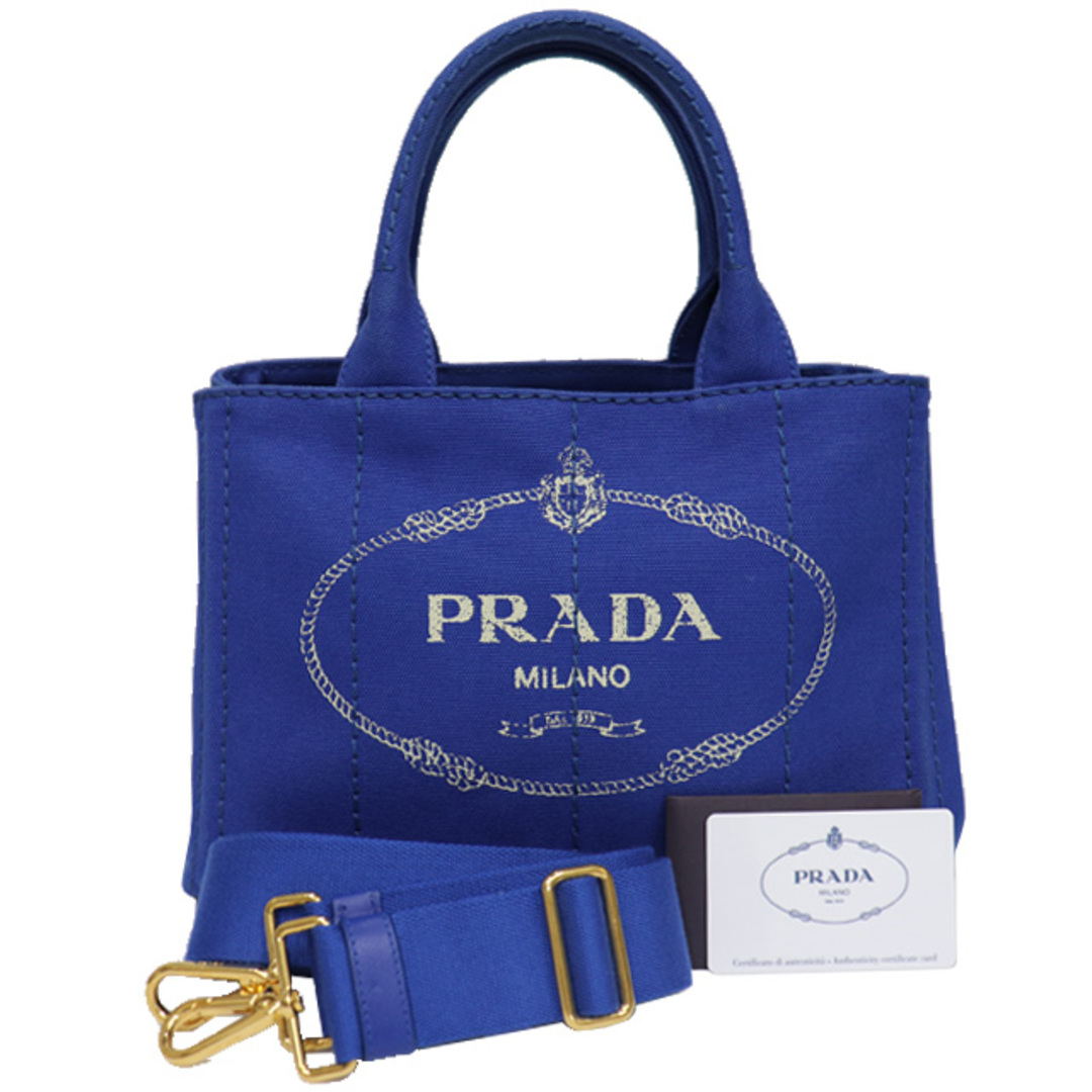 PRADA - プラダ PRADA カナパ 2way バッグ 1BG439 青 キャンバス PRADA - プラダ PRADA カナパ 2way バッグ 1BG439 青 キャンバス