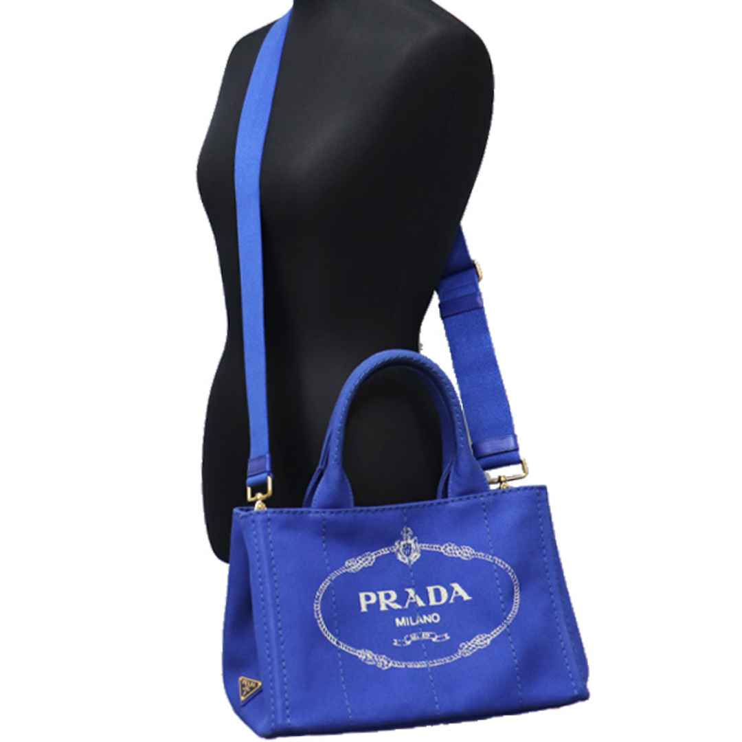 PRADA - プラダ PRADA カナパ 2way バッグ 1BG439 青 キャンバス PRADA - プラダ PRADA カナパ 2way バッグ 1BG439 青 キャンバス