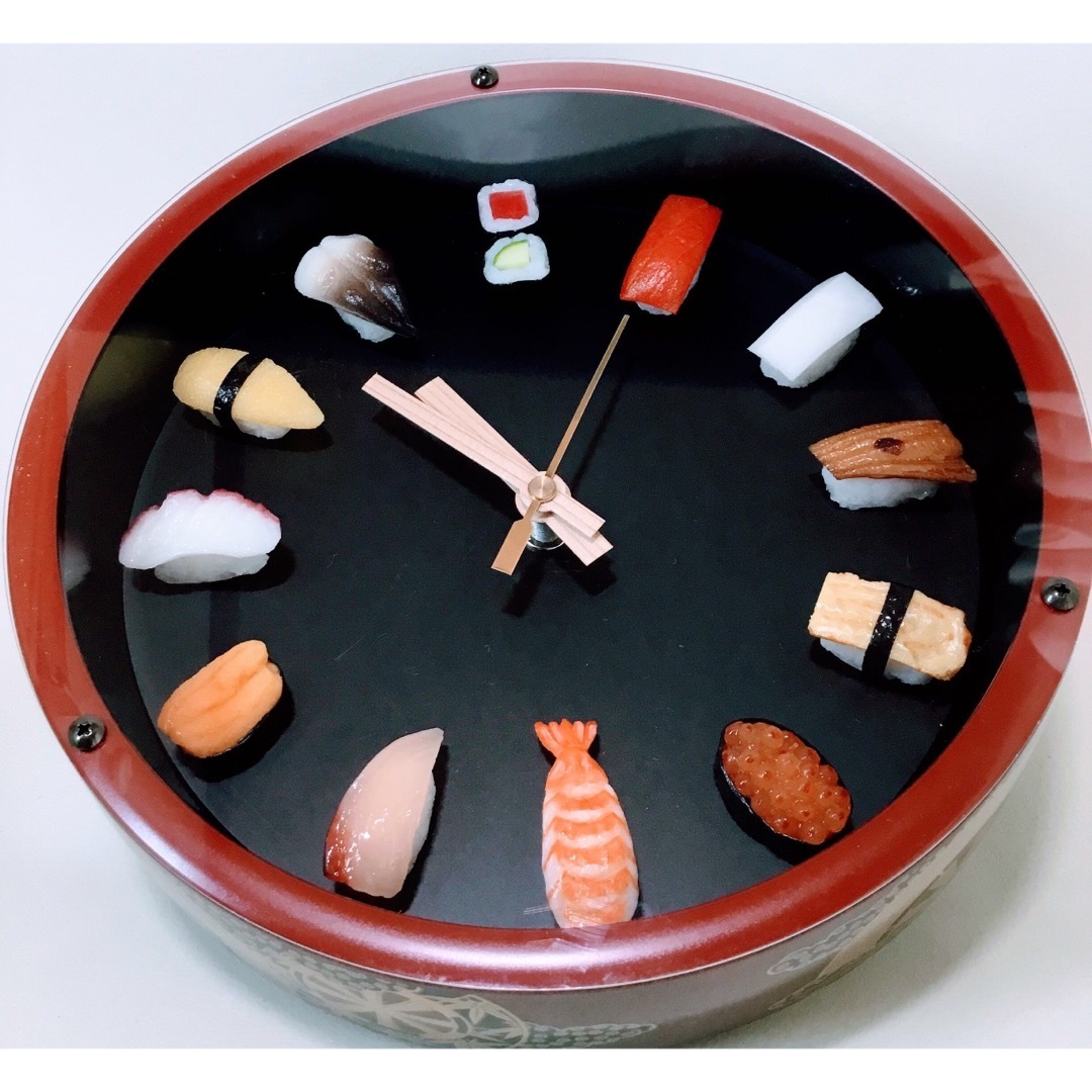 希少品】食品サンプル 寿司時計 寿司モチーフ 掛け時計 希少品】食品サンプル 寿司時計 寿司モチーフ 掛け時計