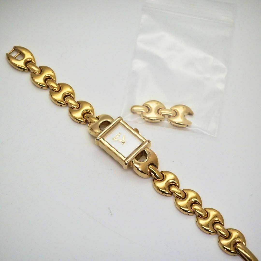 557 GUCCI グッチ 1800L ゴールドバンド ホワイト ブレスレット 557 GUCCI グッチ 1800L ゴールドバンド ホワイト ブレスレット