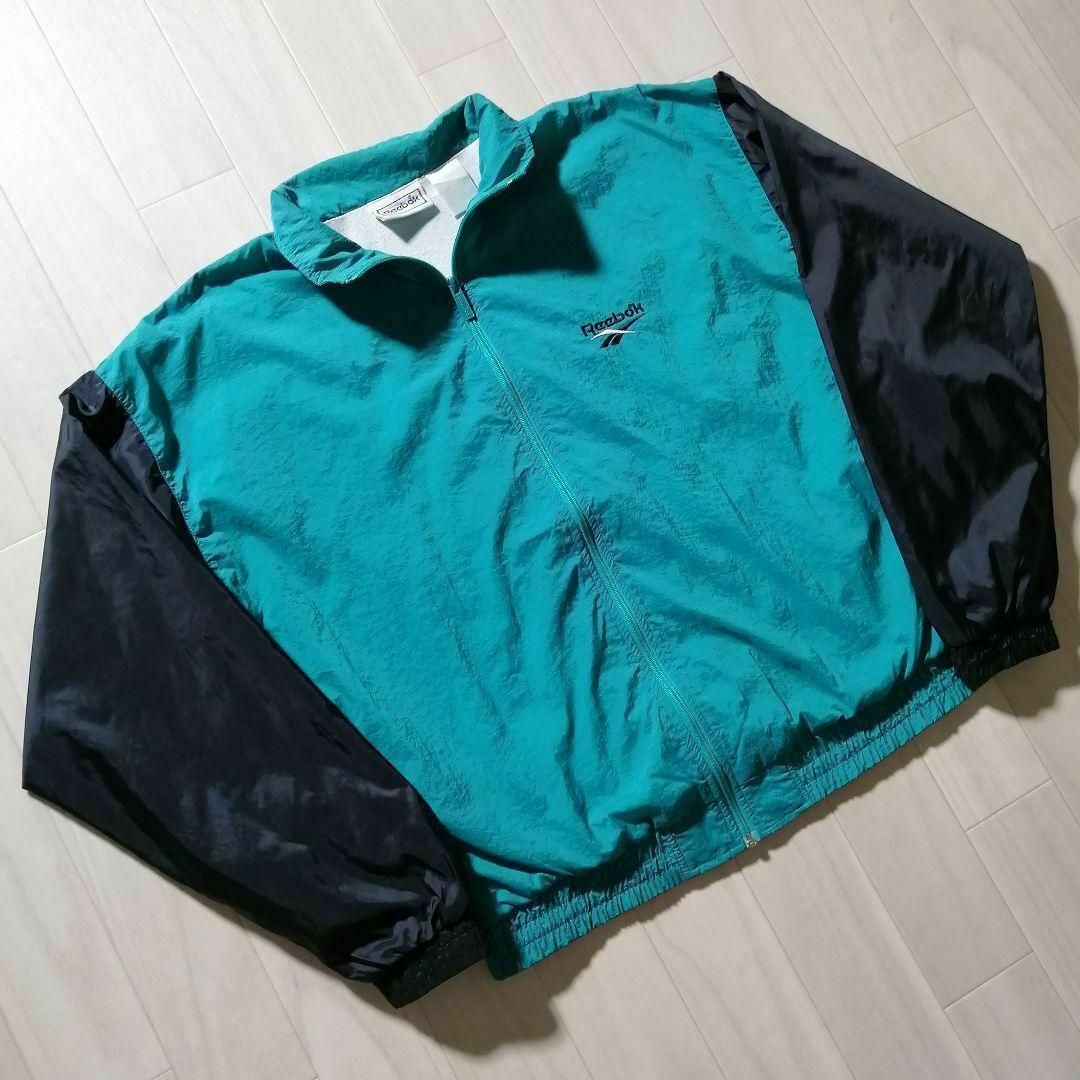 Reebok - 00sリーボックバックロゴ刺繍 バイカラー切替ナイロン Reebok - 00sリーボックバックロゴ刺繍 バイカラー切替ナイロン