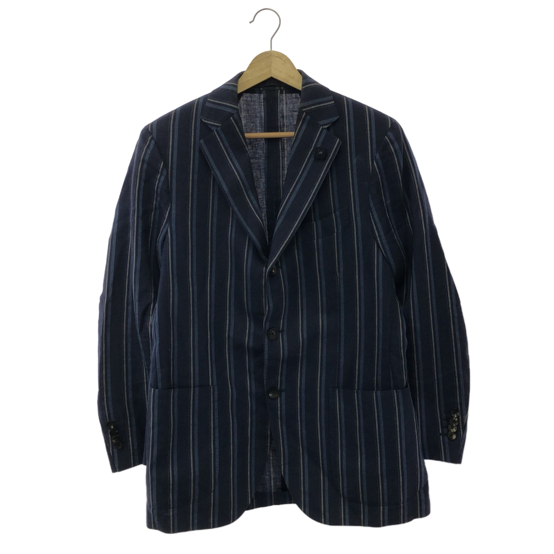 LARDINI ラルディーニ リネン コットン ストライプテーラード LARDINI ラルディーニ リネン コットン ストライプテーラード