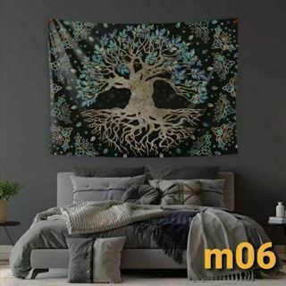 タペストリー❤️95×73cm インド 壁紙 世界樹 曼陀羅 アジア(ノーカラージャケット)