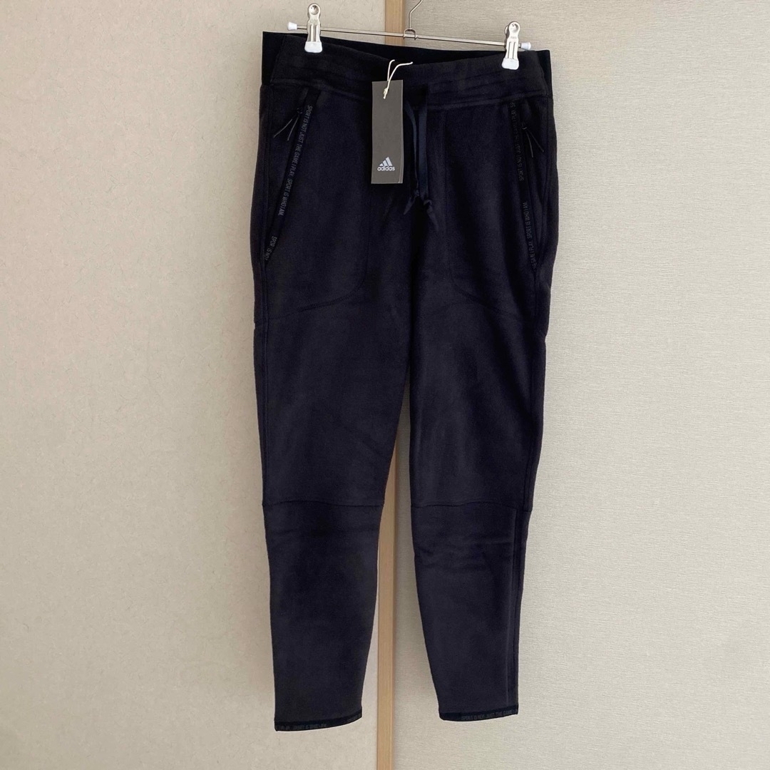 adidas - 新品　アディダス　パンツ　フリース　ジャージ　レディース　黒　ブラック　ズボン