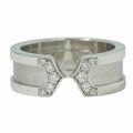 本物 カルティエ Cartier 2C 750 WG リング 指輪 47 6.5号 ホワイトゴールド アクセサリー ジュエリー 中古