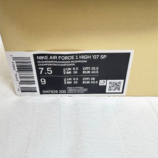 NIKE AIR FORTH 1 '07 HIGH ×ビリーアイリッシュ