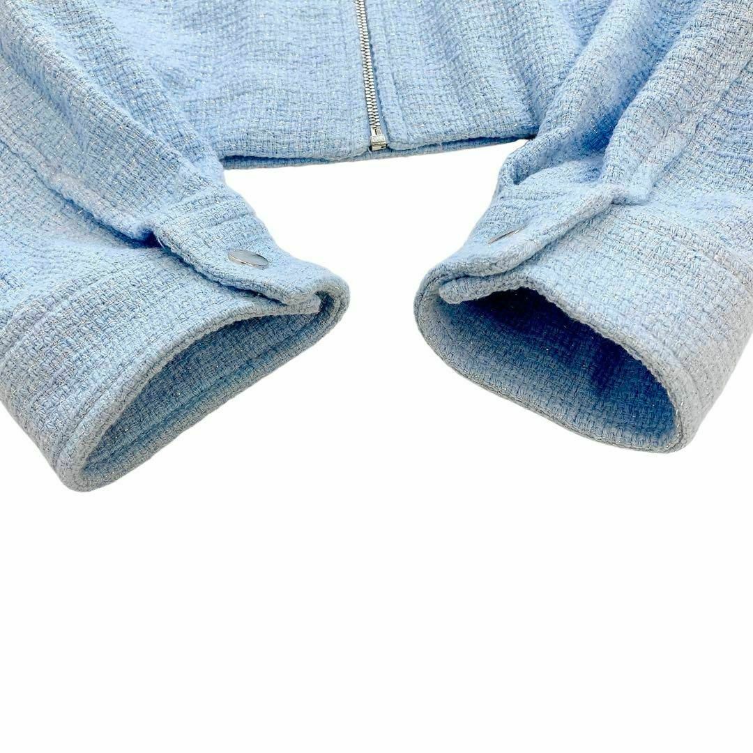ZARA - 09T997☆ ZARA ツイード ラメ入り ジップアップ ZARA - 09T997☆ ZARA ツイード ラメ入り ジップアップ