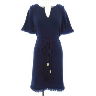 美品 CHANEL シャネル サマーニット ワンピース Mサイズ Aライン 美品 CHANEL シャネル サマーニット ワンピース Mサイズ Aライン