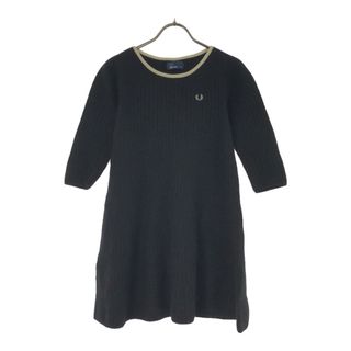 フレッドペリー(FRED PERRY)のフレッドペリー 日本製 ウール 5分袖 ニット チュニック 8 ブラック FRED PERRY レディース(チュニック)