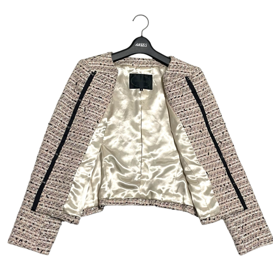 UNTITLED - 美品 アンタイトル 大きいサイズ ツイード ノー UNTITLED - 美品 アンタイトル 大きいサイズ ツイード ノー