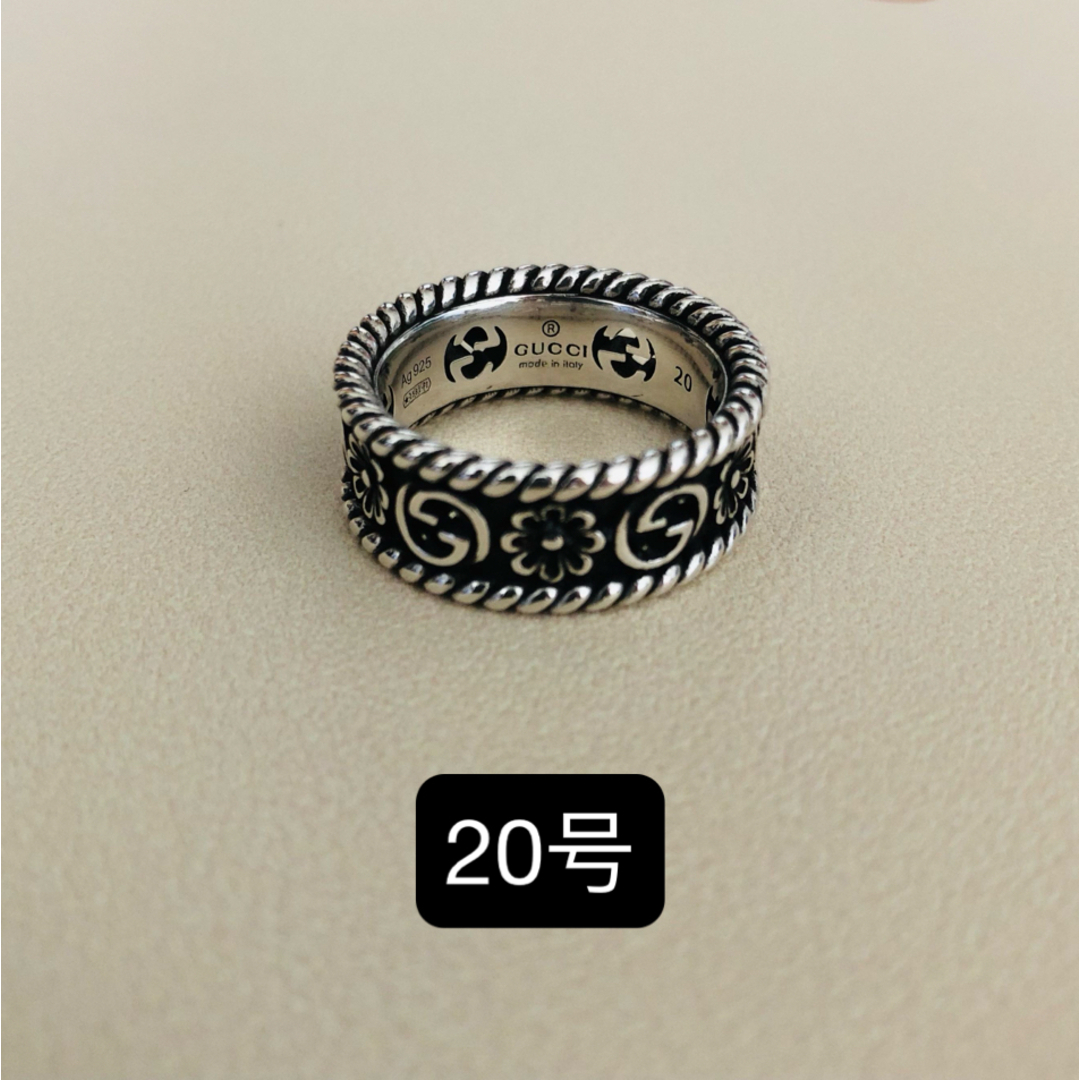 「かわいい~!」 リング 20 フラワー シルバー ダブルG GUCCI | ラクマ フリマアプリ アクセサリー