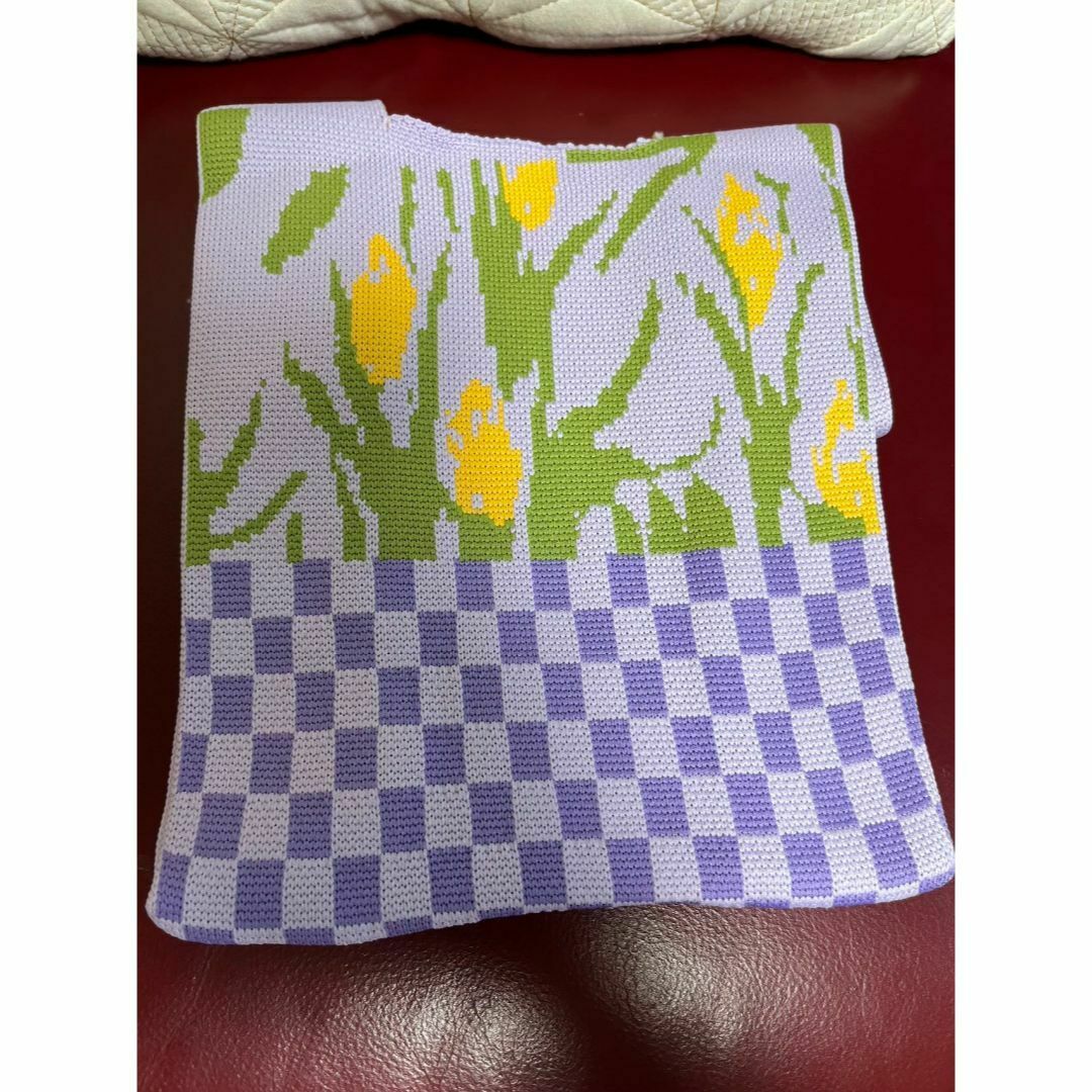 ニット編み ミニバッグトートバッグ レディース ハンドバッグサブバッグ軽量 レディースのバッグ(ハンドバッグ)の商品写真