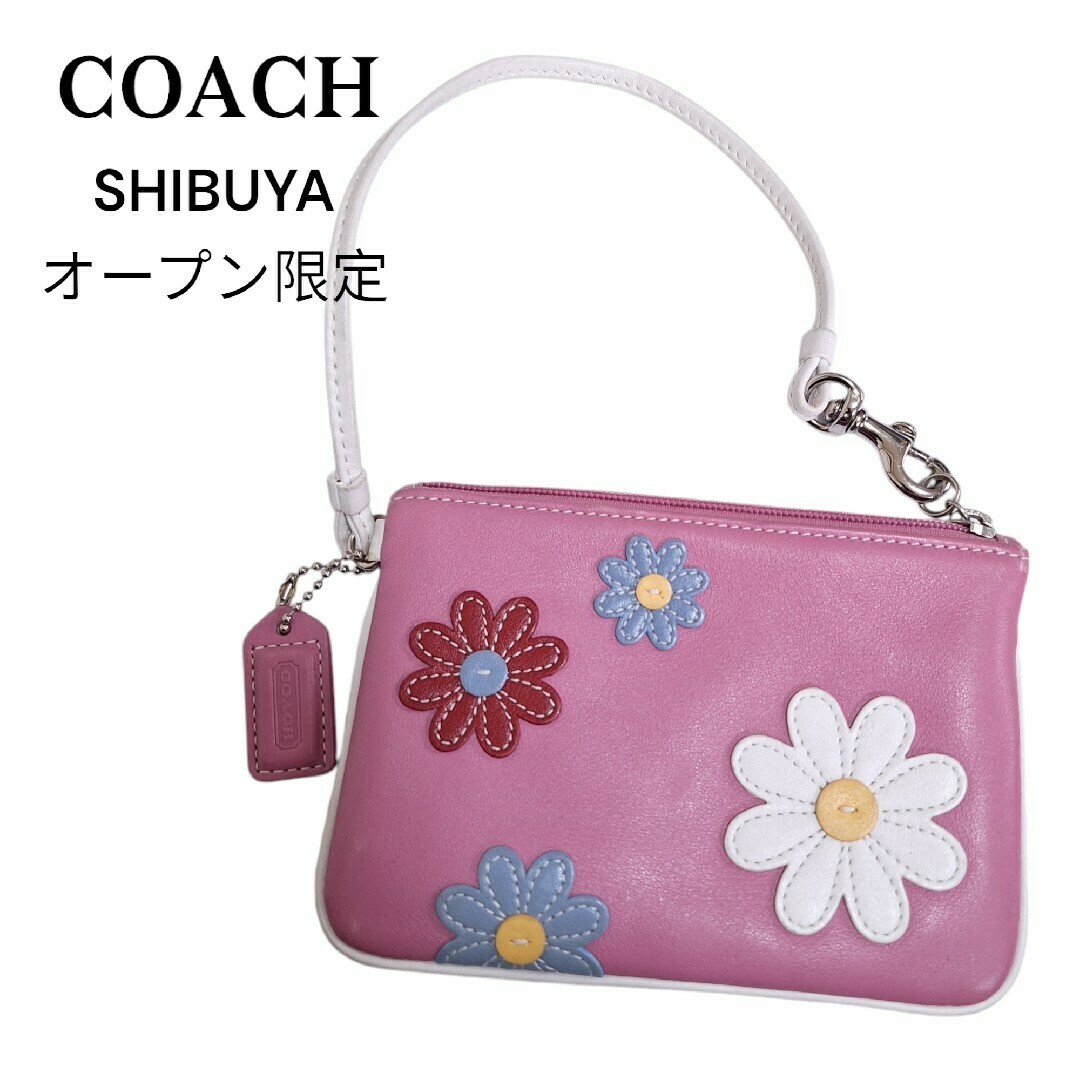 COACH - レア COACH コーチ 渋谷店 オープン限定 花柄 ポーチ COACH - レア COACH コーチ 渋谷店 オープン限定 花柄 ポーチ