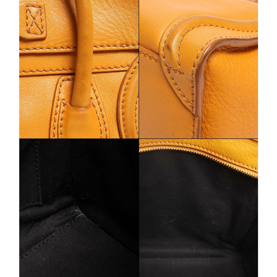 CELINE - セリーヌ 2wayレザーハンドバッグ ゴールド金具 ダーク CELINE - セリーヌ 2wayレザーハンドバッグ ゴールド金具 ダーク