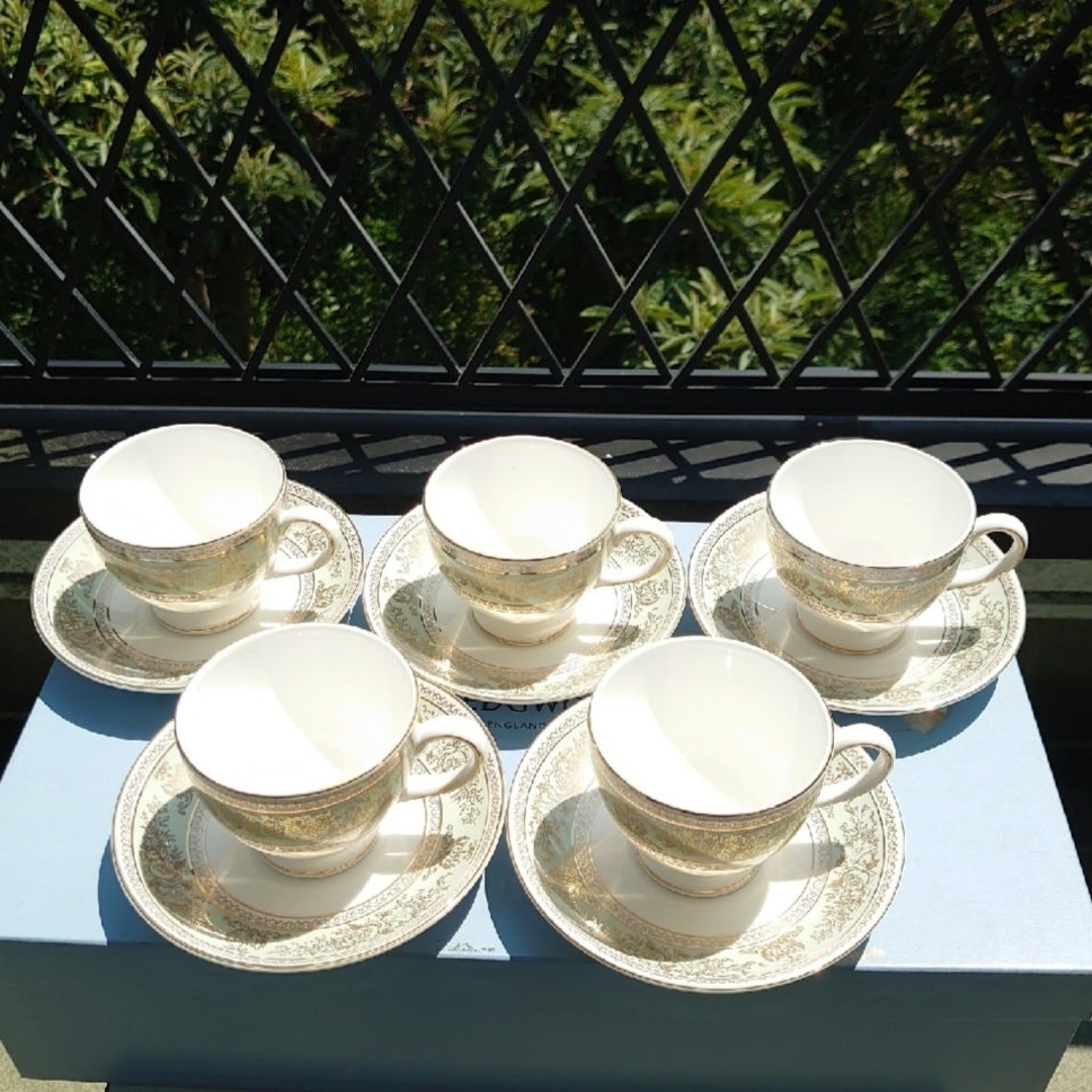 【未使用】 セージグリーン リー碗皿セット WEDGWOOD - 【未使用】WEDGWOOD セージグリーン リー碗皿セット