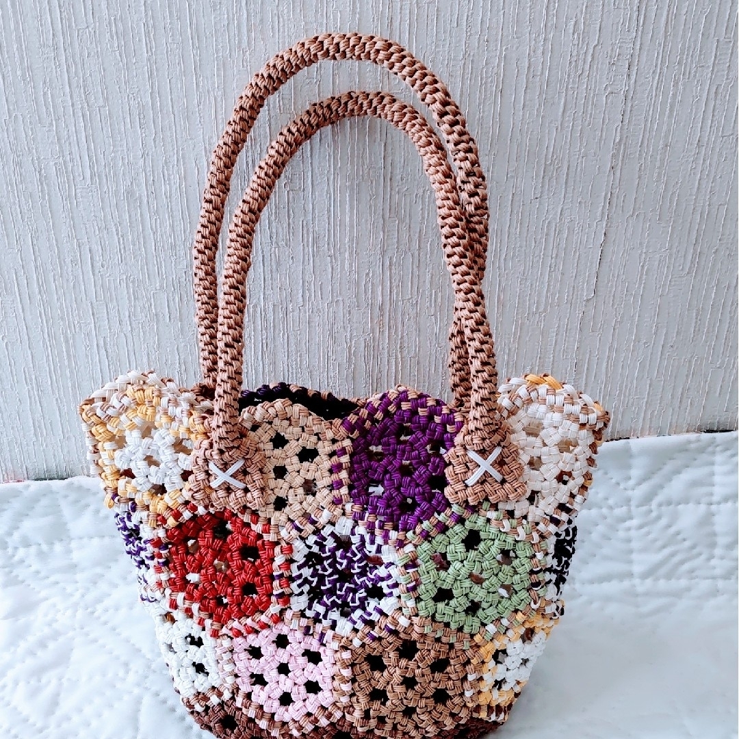 クラフト パッチワーク風バック ハンドメイドの通販 by 手作り クラフト パッチワーク風バック ハンドメイドの通販 by 手作り