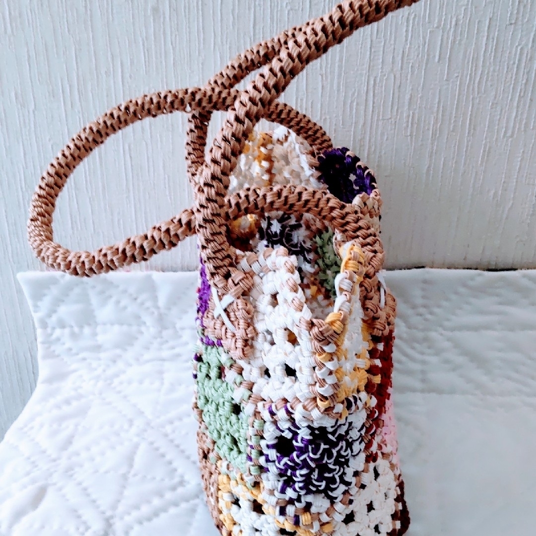 クラフト パッチワーク風バック ハンドメイドの通販 by 手作り クラフト パッチワーク風バック ハンドメイドの通販 by 手作り