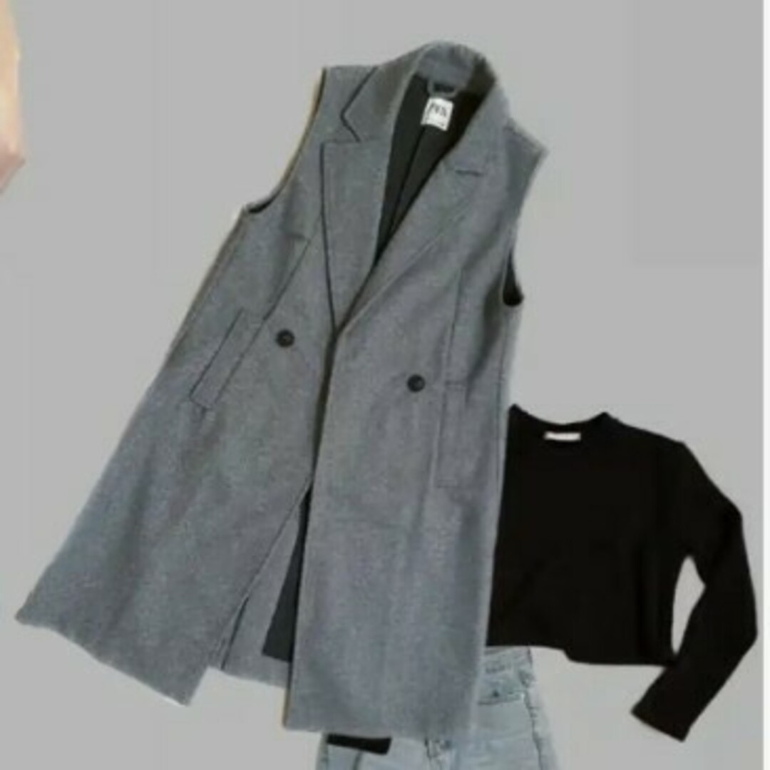 ZARA - ZARA ロングジレ ロングベストの通販 by エム♡'s shop ZARA - ZARA ロングジレ ロングベストの通販 by エム♡'s shop