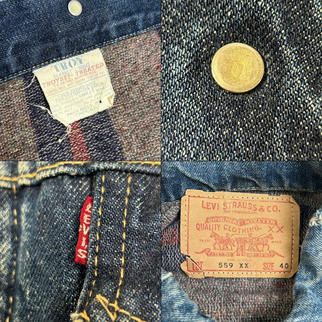 Levi's - LEVI'S リーバイス 60's 559xx 3rd BIG-E 均等V デニム Levi's - LEVI'S リーバイス 60's 559xx 3rd BIG-E 均等V デニム