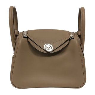 エルメス(HERMES)の　エルメス HERMES リンディミニ W刻 ベージュマルファ シルバー金具 スイフト レディース ショルダーバッグ(ショルダーバッグ)