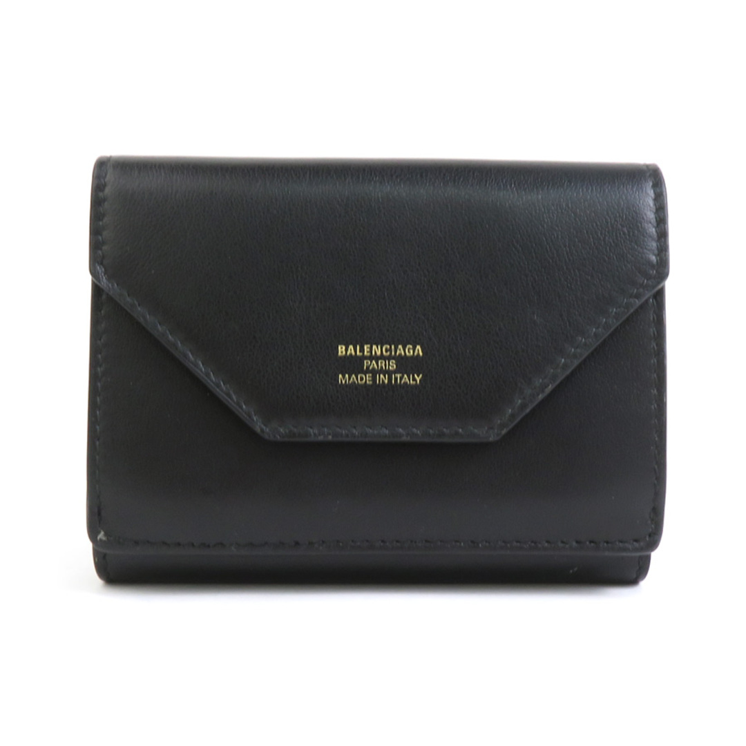 バレンシアガ BALENCIAGA 三つ折り財布 レザー ブラック ユニ バレンシアガ BALENCIAGA 三つ折り財布 レザー ブラック ユニ