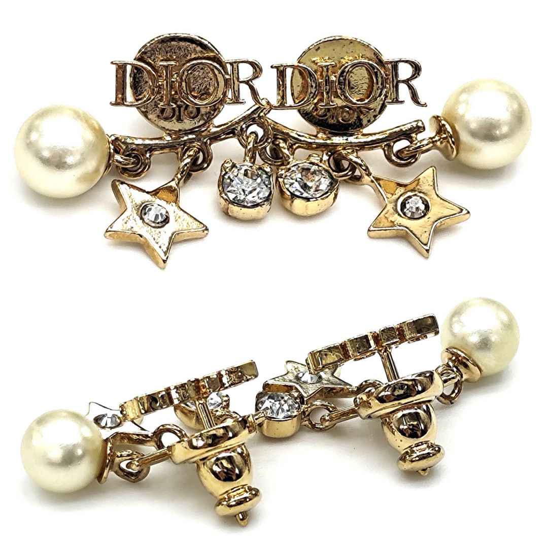 ☆DIOR DIO(R)evolution ピアス レジンパール クリスタル 星 ☆DIOR DIO(R)evolution ピアス レジンパール クリスタル 星
