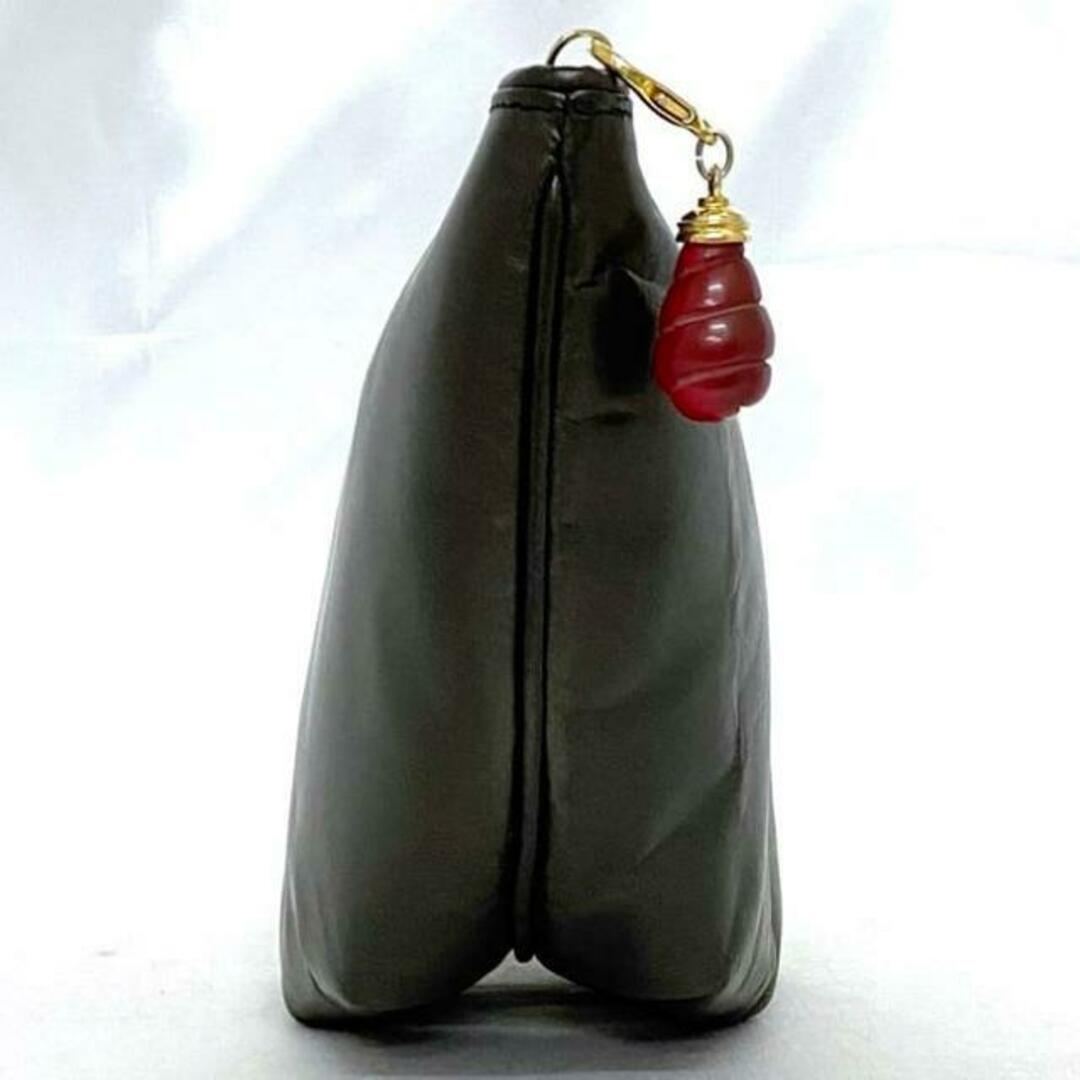 LOEWE - ロエベ ポーチ メタリック ブラウン 美品 舟形 レザー LOEWE - ロエベ ポーチ メタリック ブラウン 美品 舟形 レザー