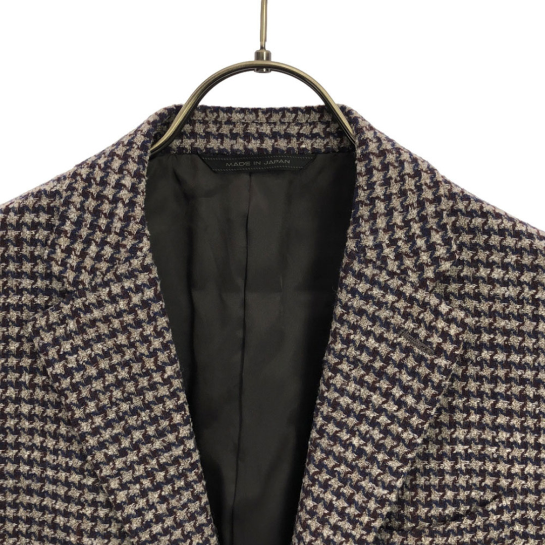 極美品 DURBAN PIATTELLI テーラードジャケット ロゴ チェック 極美品 DURBAN PIATTELLI テーラードジャケット ロゴ チェック