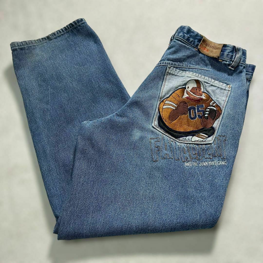 PLATINUM FUBU - プラチナムフブ FUBU 極太デニム バギーパンツ PLATINUM FUBU - プラチナムフブ FUBU 極太デニム バギーパンツ