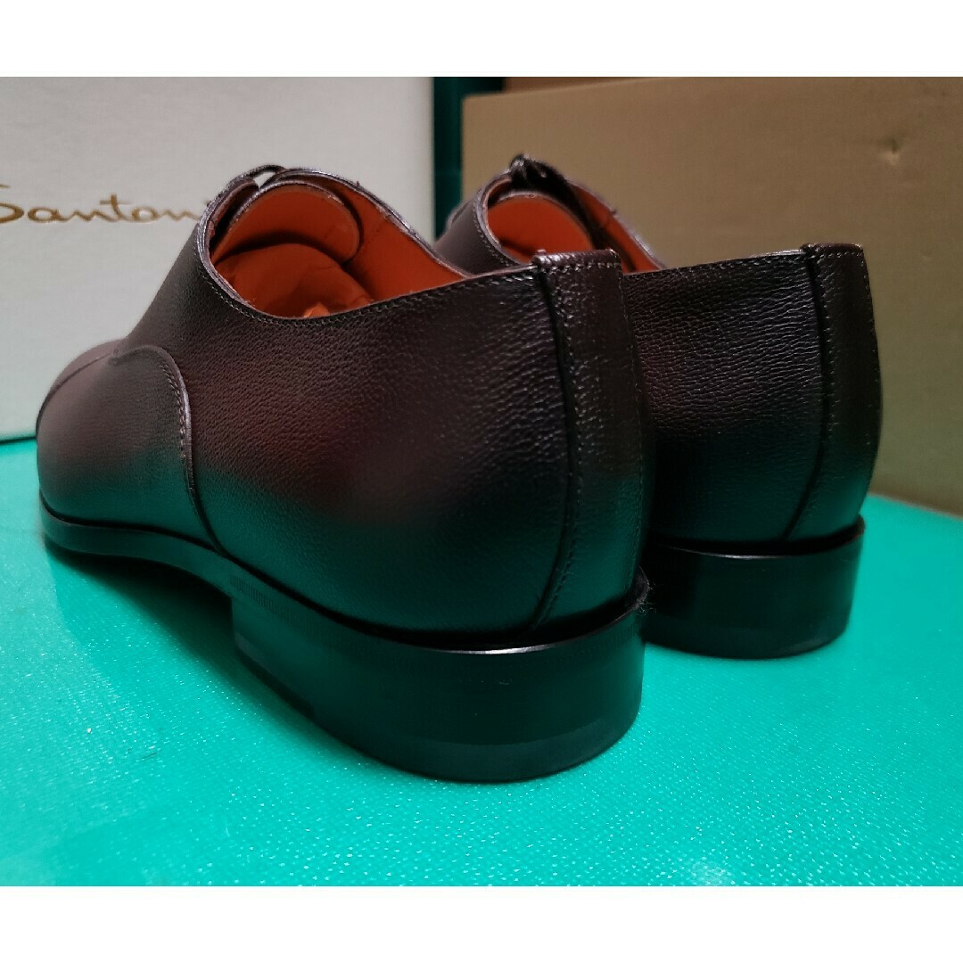 未使用】Santoni サントーニ ストレートチップ バーガンディ 5ハーフ 未使用】Santoni サントーニ ストレートチップ バーガンディ 5ハーフ